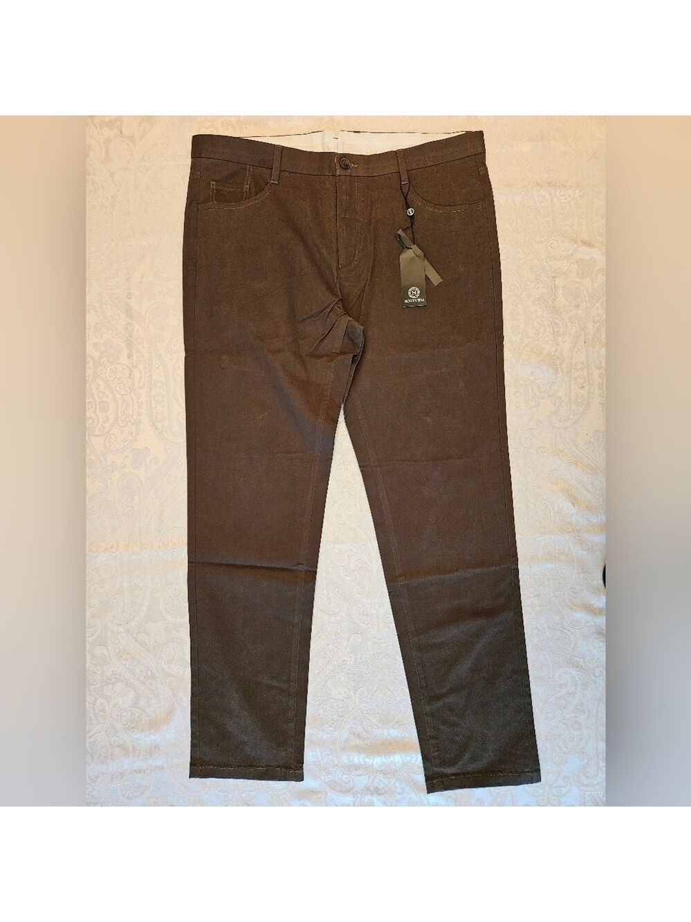 Classic Men's Cotton Army Green Chino Pants, Size 40, Snover, NWT